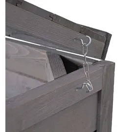 Mendler Mülltonnenverkleidung HWC-H74 126 x 80 cm anthrazit-grau