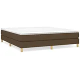 vidaXL Boxspringbett mit Matratze Dunkelbraun 180x200 cm Stoff