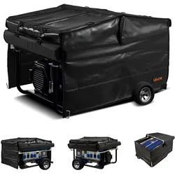 VEVOR Generatorabdeckung (860 x 605 x 530 mm) wasserfeste Schutzhülle für die meisten Generatoren mit 3500–12000 W, Generator-Laufabdeckung mit strapazierfähigem & dickem 420D-Oxford-Gewebe