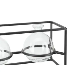 Möbel Kraft Metalllaterne  Schwarz  Metall,Glas