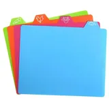 Buri Kunststoff-Schneidematten 4er-Set Schneideunterlage Schneidebrett Küchenbrett