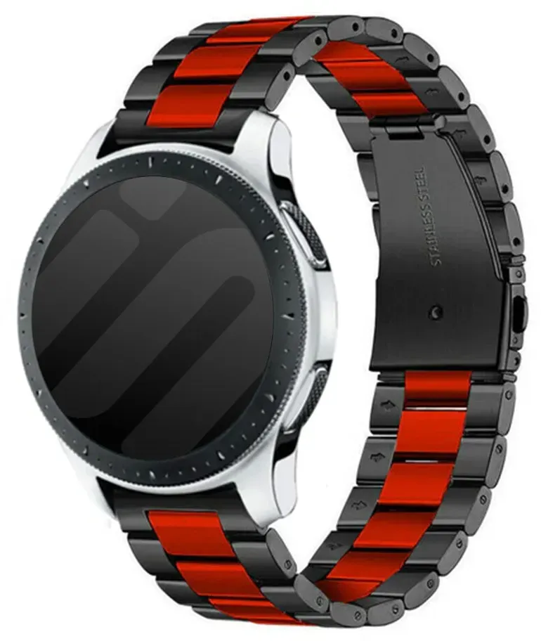 Strap-it Gard Pro Ultra 2+ Armband Stahl für Gard Pro Ultra 2+ - Schwarz/rot - Butterfly-Verschluss