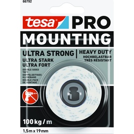 Tesa Mounting PRO Ultra Strong 66792-00000-00 Montageband Weiß (L x B) 1.5m x 19mm 1St.