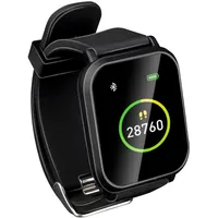 Umbro Fitness Tracker Bluetooth – Smart Watch mit Sportfunktionen – Fitnessuhr HR und Körpertemperatursensor – Schrittzähler 1,3 Zoll Touchscreen – Sportuhr IP68 wasserdicht – Schwarz