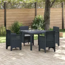 vidaXL Garten Essgruppe 5-tlg. Anthrazit