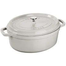 Staub Cocotte 29 cm oval weisser trüffel