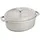 Staub Cocotte 29 cm oval weisser trüffel