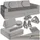 Tectake tectake® Spielsofa, 8-teilig, flexible Anordnung, Leinenbezüge, abnehmbar und waschbar, stapelbar