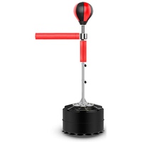 Ethedeal Punchingbälle Boxstand Speed Standboxsack, Boxtraining Höhenverstellbarer Geeignet für Kinder und Erwachsene,PVC-Vollschaumkuge(Rot)