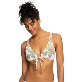 Roxy Printed Beach Classics - Bralette-Bikinioberteil für Frauen Weiß