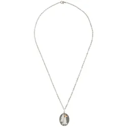 Gemshine Halskette mit Anhänger Wald und Mondhimmel Ketten   Grau Damen 