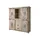 Massivmoebel24 Highboard 150 x 160 x 45 cm Beige / Weiß
