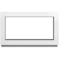 Framex Kellerfenster Festverglasung Weiß 2-fach 70 x 40 cm, Kunststofffenster PVC mit 32 mm Verglasung (4/24/4), festes Fenster für Garage und Gartenhaus, BxH 700 x 400 mm