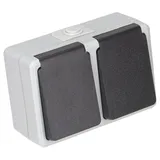 McPower Doppel-Steckdose 2-fach Grau
