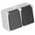 McPower Doppel-Steckdose 2-fach Grau