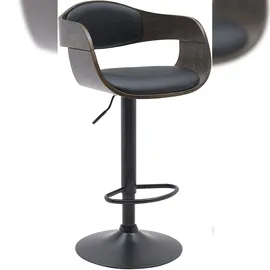 CLP Barhocker Kingston  schwarz/grau Kunstleder