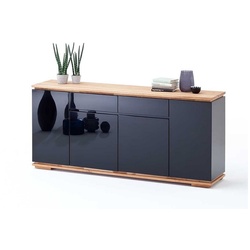 Pharao24 Sideboard Sylvester II, aus Massivholz schwarz