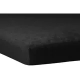 Traumschlaf Spannbettlaken Biber 180 x 200 - 200 x 200 cm schwarz