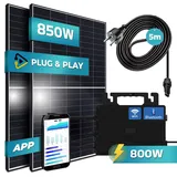 sunniva Balkonkraftwerk 850/800W Solaranlage 800W Ecoflow Micro Wechselrichter 2 x 425 W