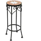 DanDiBo Ambiente Blumenhocker Mosaik Rund 46 cm Schwarz
