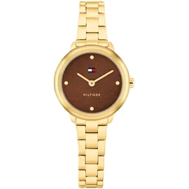 Tommy Hilfiger Zwei-Zeiger-Quarzwerk-Uhrfür Damen mit Goldfarben Edelstahlarmband - 1782815
