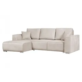 OTTO home Ecksofa OTTO HOME "BEATRICE optionale Schlafsofa mit Bettkasten, B/T/H: 265/170/86 cm", beige (creme), B:265cm H:86cm T:170cm, 100% Polyester, Sofas, Ecksofa, L-Form, wahlweise auch mit Bettfunktion und Bettkasten
