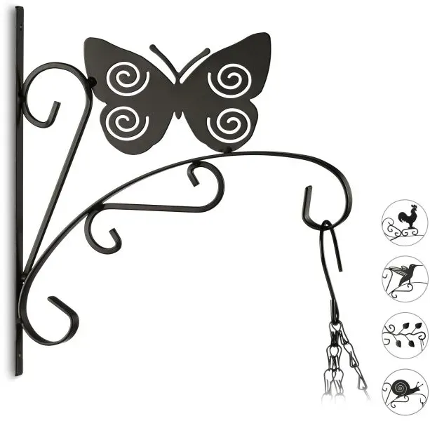 Relaxdays 6 tlg. Blumenset Hellbraun,Schwarz