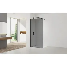 Swiss Aqua Technologies Walk In Duschabtrennung 120 x 200 cm Schwarz Sicherheitsglas