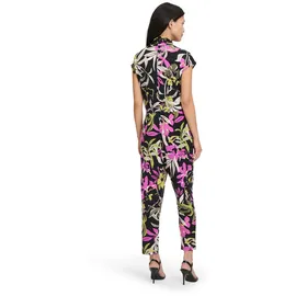 Betty Barclay Damen Jumpsuit mit Eingrifftaschen 40, Black/Khaki - 40W