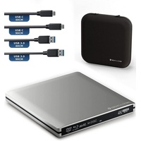 techPulse120 USB 3.1 Blu-ray DVD CD USB-C UHD 4k 3D M-DISC BDXL HDR10 100GB Brenner Blu-ray-Brenner