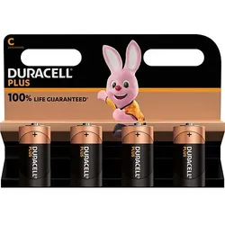 Duracell Plus Baby C LR14 Alkaline Batterie - 4er Verpackung