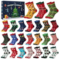 LuxusKollektion Adventskalender Adventskalender Socken Damen 2025 Geschenke Mehrfarbig 24 Paare 39-42 bunt