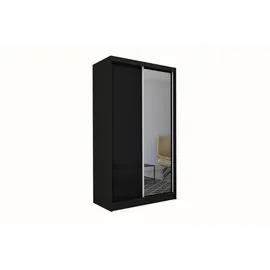 altdecor Schiebetürenschrank Parti 120 x 216 x 61 cm Schwarz