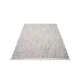 Carpet City "CLASICO 0052", grau, - 160x230 cm - Einfarbig, Meliert - Fransen-Teppiche Modern, Boho, Fransen, Wohnzimmer