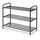 Massido Schuhregal 26 x 66 x 53 cm 3 Ebenen schwarz