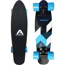 Fancy Skateboard. Vintage Mini Cruiser 22.5 inch BLAU|SCHWARZ|WEISS 22.5