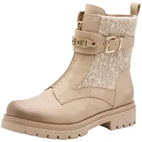 Marco Tozzi by Guido Maria Kretschmer Damen Stiefeletten mit Schnalle Bequem, Beige Comb), 39