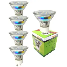 Trango 5er Pack GU1015*5 GU10 LED Leuchtmittel mit - 5 Watt - 3000K warmweiß zum Austausch GU10 & MR16 Leuchtmittel für Einbauleuchten, Deckenstrahler, Einbaustrahler, Deckenleuchte, Spots