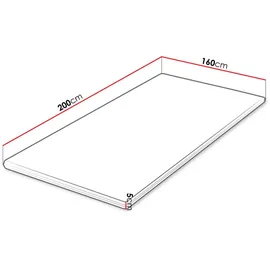 Mirjan24 Topper Weiß, Textil, H2, Beidseitig verwendbar, Profilschaum (Liegefläche: 160x200 cm, Schlafzimmer, Matratzen Shop, Matratzenzubehör, Topper