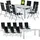 CASARIA Bern Set 9-tlg. Tischplatte Milchglas/silber