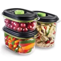Foodsaver Preserve & Marinate Vakuumbehälter für Vakuumiergeräte | 700 ml | 1,2 L & 1,8 L | luftdichte BPA-freie Lebensmittelbehälter | Auslaufsicher | Spülmaschinengeeignet | 3 Stück