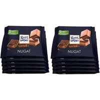10x Ritter Sport Nugat 100g Packung