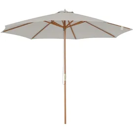 Outsunny Holzschirm 300 x 300 cm Grau