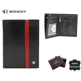 ROVICKY Große Herren Geldbörse rot/schwarz
