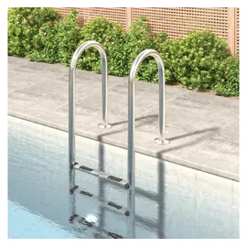 vidaXL Poolleiter Weiß 54x38x158 cm