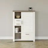 set one by Musterring Highboard »York«, Typ 25 und 26, in 3 Farbvarianten, Beleuchtung optional, Breite 105 cm