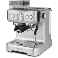 h.koenig Espressomaschine mit Mahlwerk EXPRO980, 2,7 l, 250 g, Körnungsbehälter, 15 Mahlgrößen, italienische Pumpe, individuell anpassbare Dosierung für 1 oder 2 Tassen, Druck 20 bar, Vollautomat