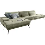 die planbar Recamiere DIE PLANBAR "MP-IN20126 L-Form mit Kaltschaum-Polsterung", grün, B:328cm H:82cm T:190cm, 100% Polyester, Sofas, Recamiere, mit Kopfteilverstellung, optional Sitztiefen- & Armteilverstellung