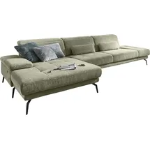 die planbar Recamiere DIE PLANBAR "MP-IN20126 L-Form mit Kaltschaum-Polsterung", grün, B:328cm H:82cm T:190cm, 100% Polyester, Sofas, Recamiere, mit Kopfteilverstellung, optional Sitztiefen- & Armteilverstellung