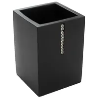 Bagnoxx Zahnputzbecher Schwarz Schwarz 7 x 7 x 10cm